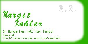margit kohler business card